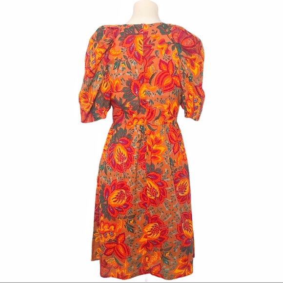 BANJANAN RONA MINI DRESS IN MEADOW SWEET CARAMEL - Picture 3 of 10